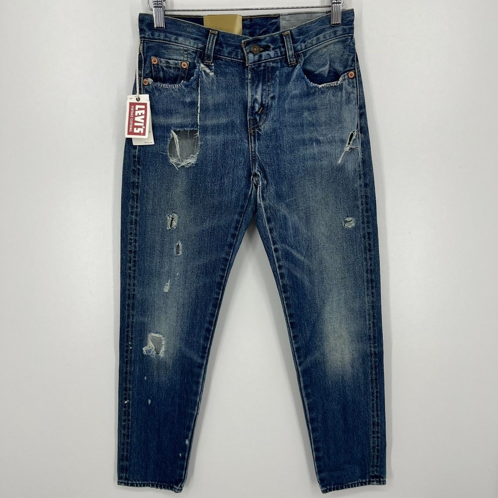Levi's Selvedge Jeans Women's‎ Size 26 Blue 505-0217 Vintage Distressed New NWT